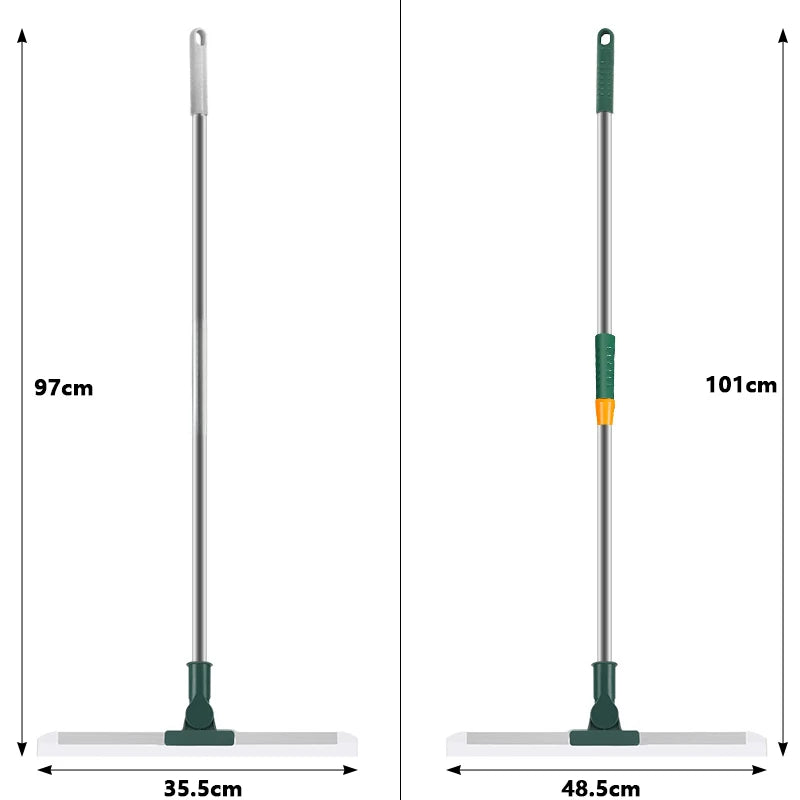 Racletă Multifuncțională din Silicon cu Mâner Telescopic - Pentru Baie, Geamuri și Podele
