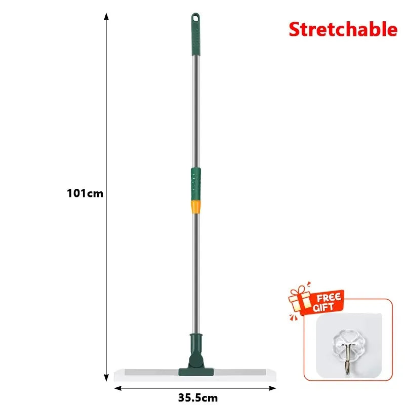 Racletă Multifuncțională din Silicon cu Mâner Telescopic - Pentru Baie, Geamuri și Podele