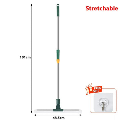 Racletă Multifuncțională din Silicon cu Mâner Telescopic - Pentru Baie, Geamuri și Podele